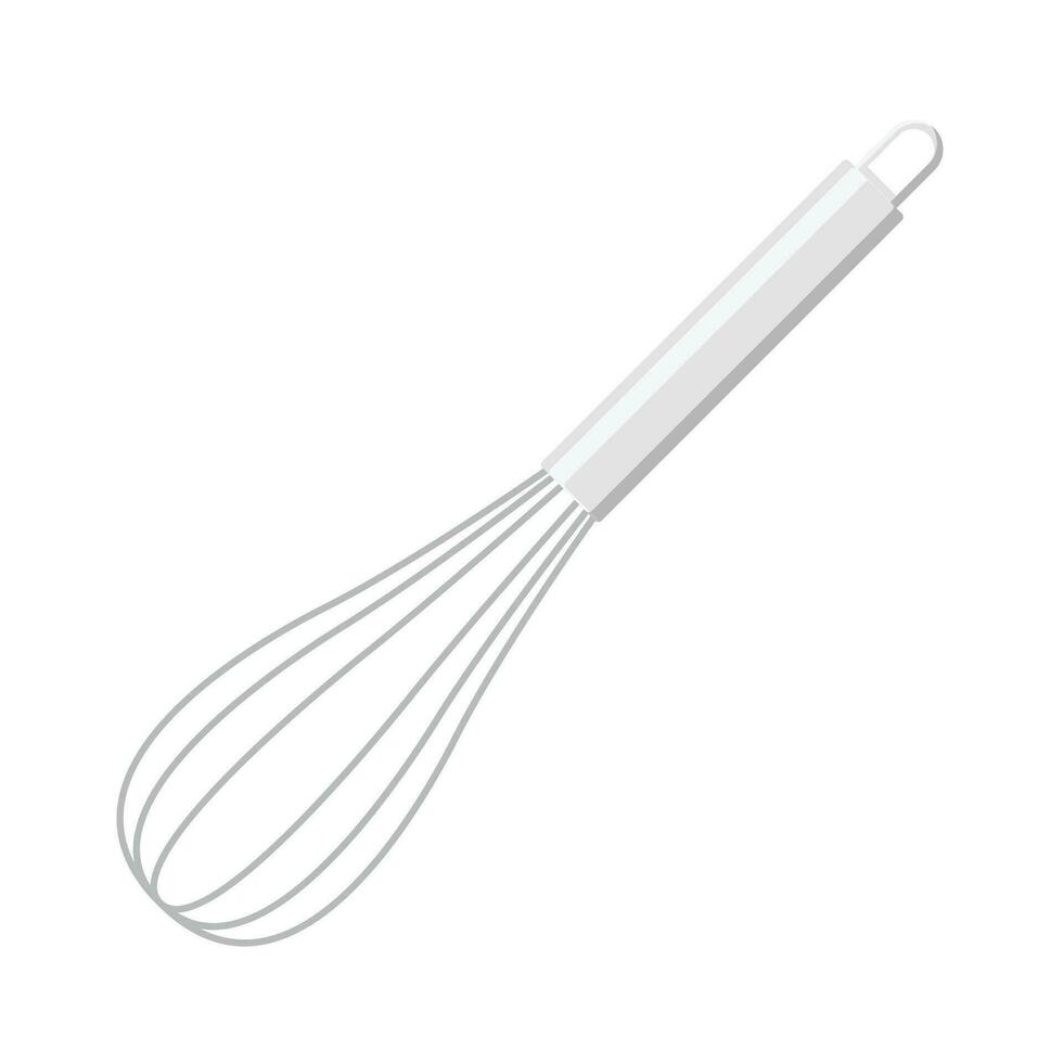 Whisk Flat Illustration. Clean Icon Design Element on Isolated White Background vector