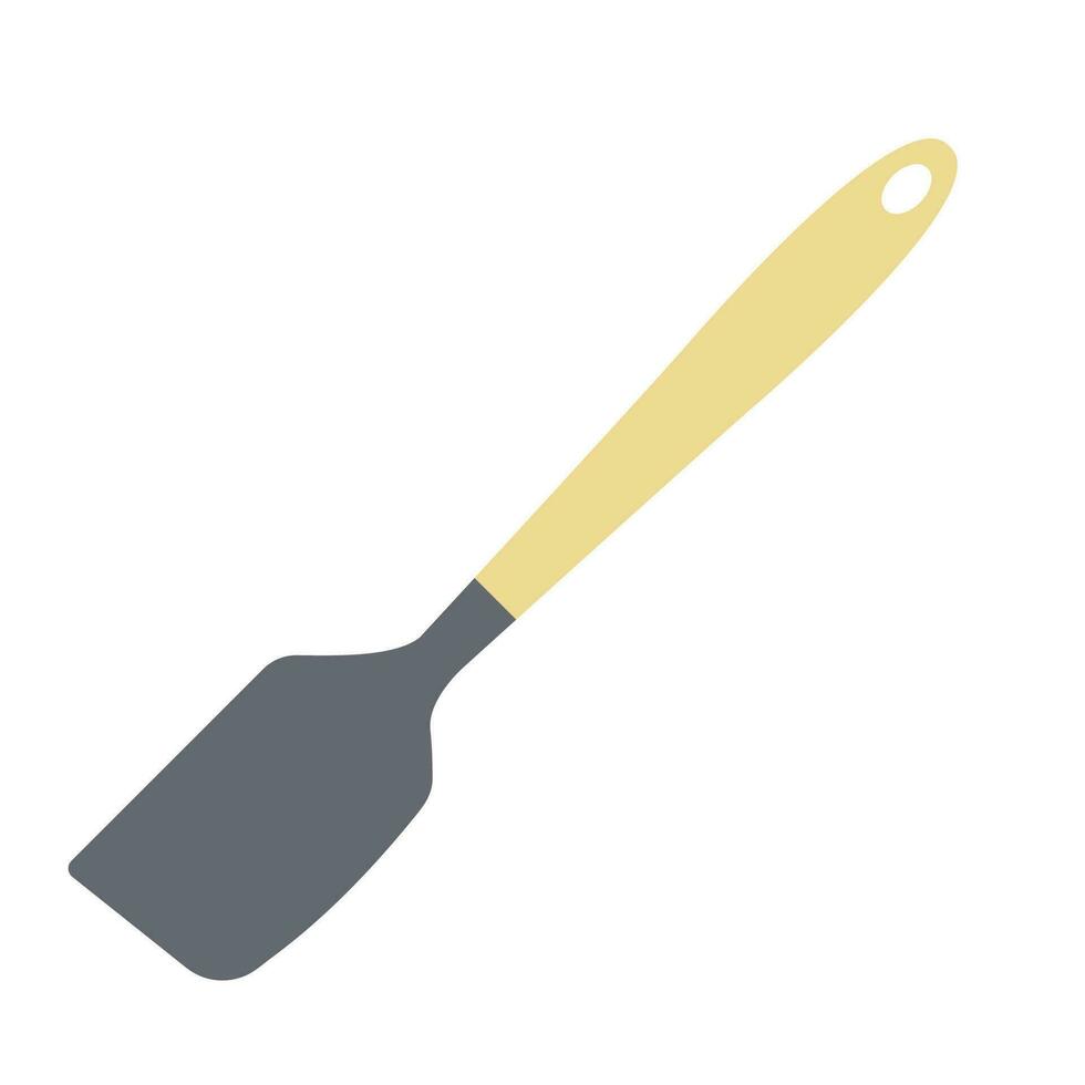 Silicone Spatula Flat Illustration. Clean Icon Design Element on Isolated White Background vector