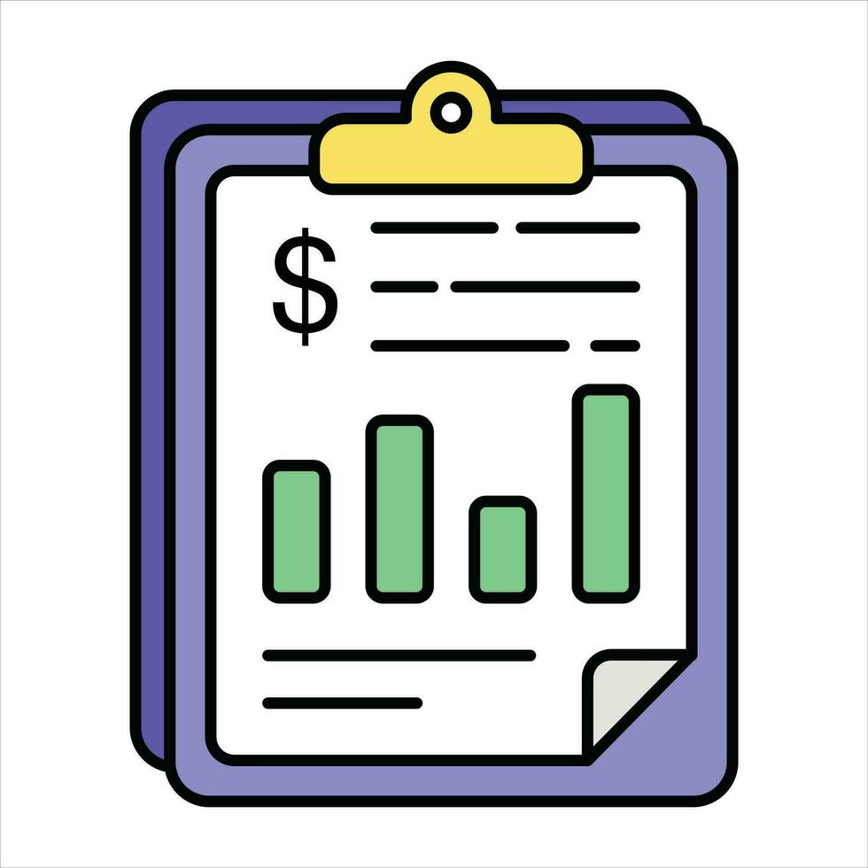 chart color icon design style vector