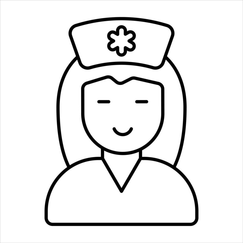 nurse line icon design style vector