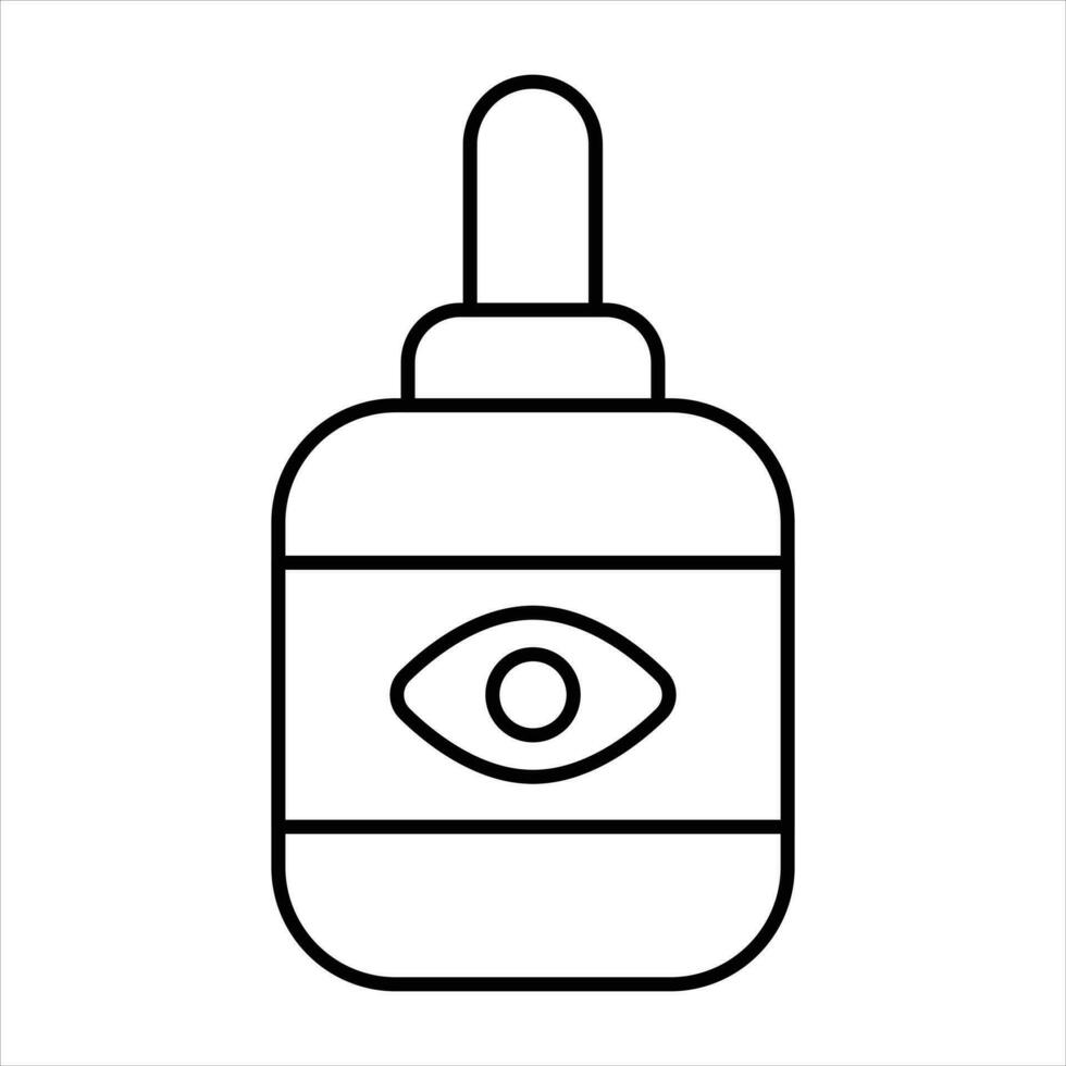 ojo soltar línea icono diseño estilo vector