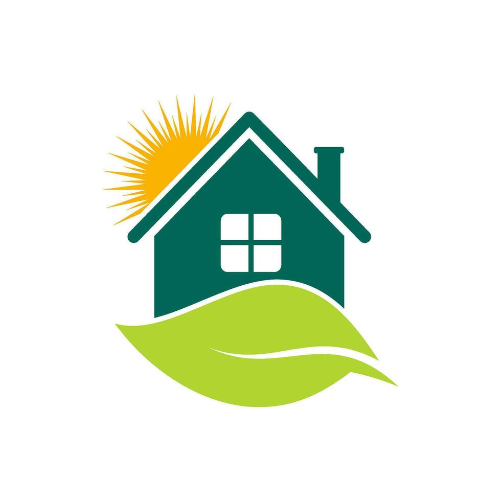 eco friendly home logo vector