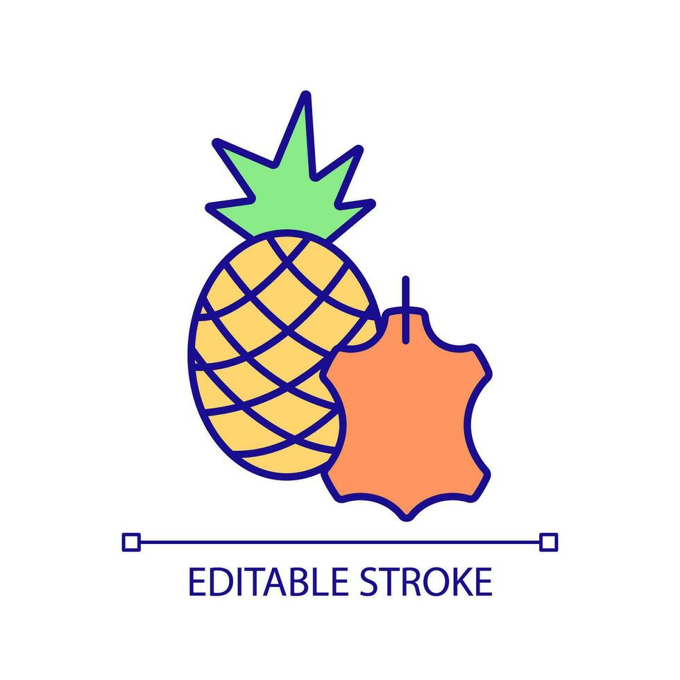 Editable eco friendly material icon representing sustainable office, isolated vector, thin line illustration. vector