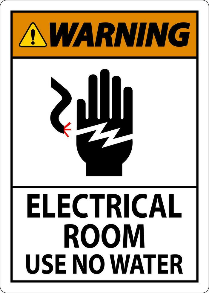 restringido zona firmar advertencia eléctrico habitación utilizar No agua vector