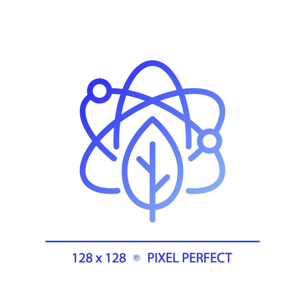 STEM in biology pixel perfect gradient linear vector icon. Natural science learning process. Education development. Thin line color symbol. Modern style pictogram. Vector isolated outline drawing