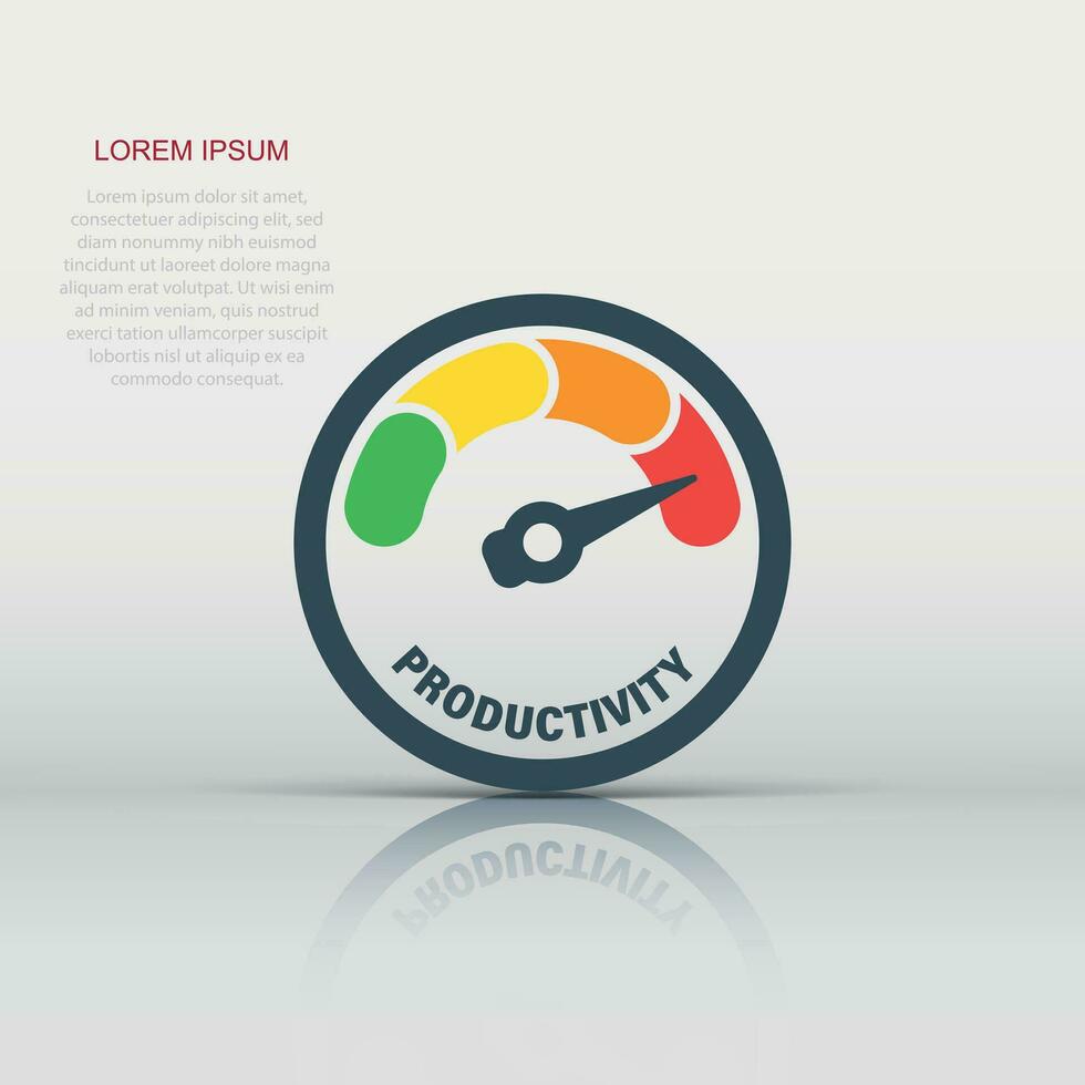 icono de productividad en estilo plano. ilustración de vector de estrategia de proceso sobre fondo aislado. seo analytics firma el concepto de negocio.