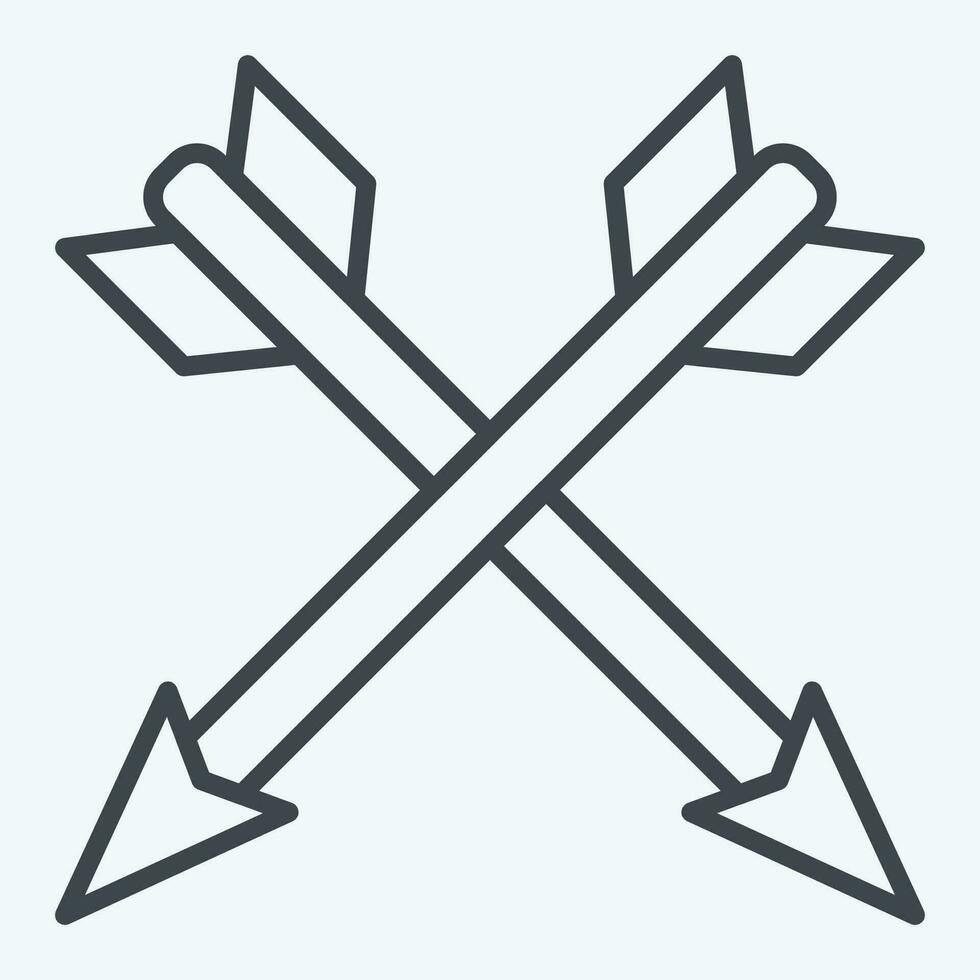 icono flecha. relacionado a americano indígena símbolo. línea estilo. sencillo diseño editable. sencillo ilustración vector