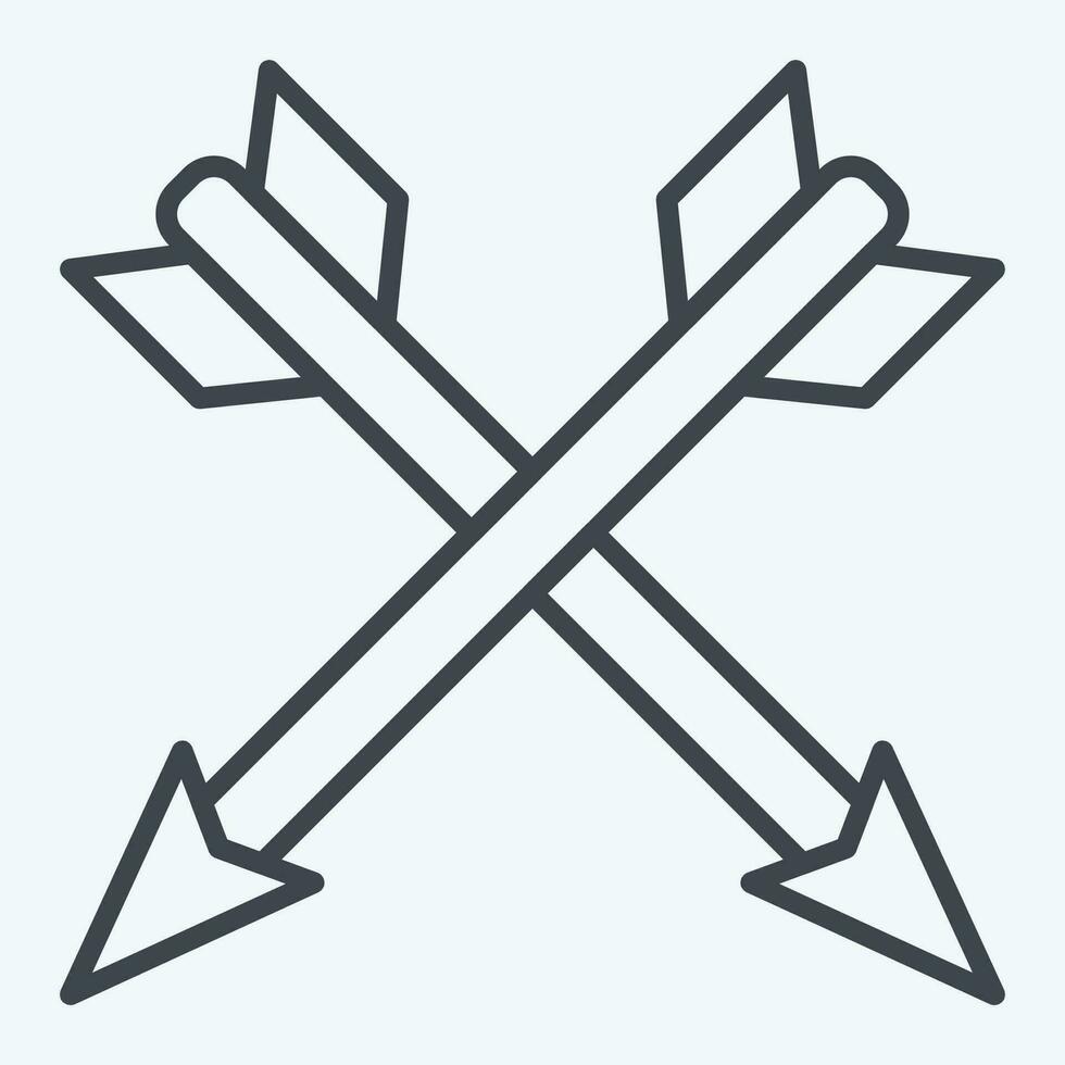 Icon Arrow. related to American Indigenous symbol. line style. simple design editable. simple illustration vector