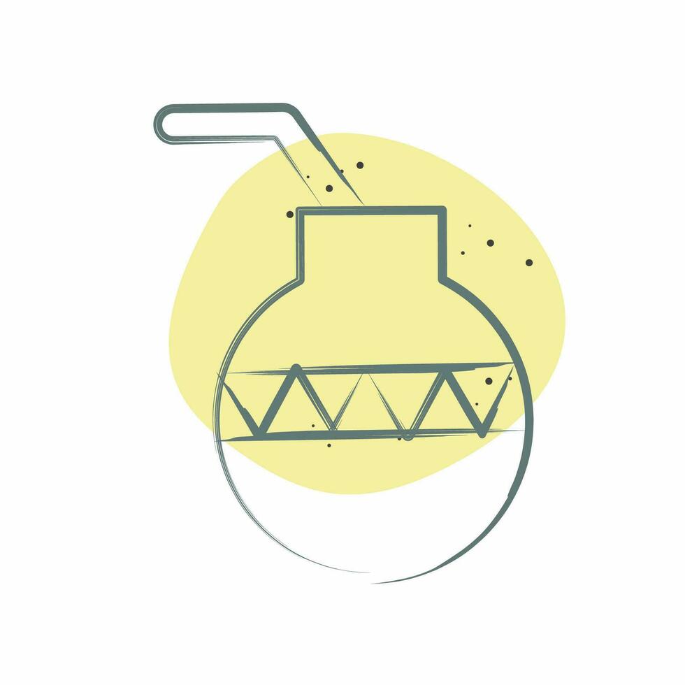 Icon Calabash. related to American Indigenous symbol. Color Spot Style. simple design editable. simple illustration vector