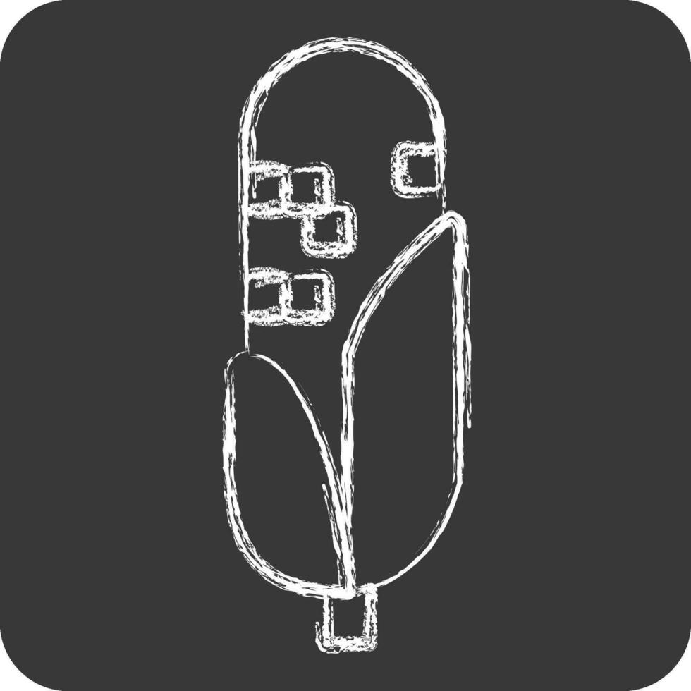 icono maíz. relacionado a americano indígena símbolo. tiza estilo. sencillo diseño editable. sencillo ilustración vector