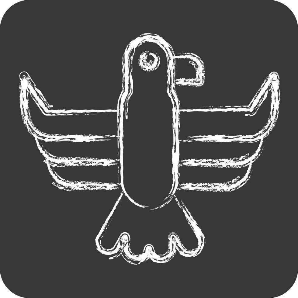 Icon Eagle. related to American Indigenous symbol. chalk Style. simple design editable. simple illustration vector