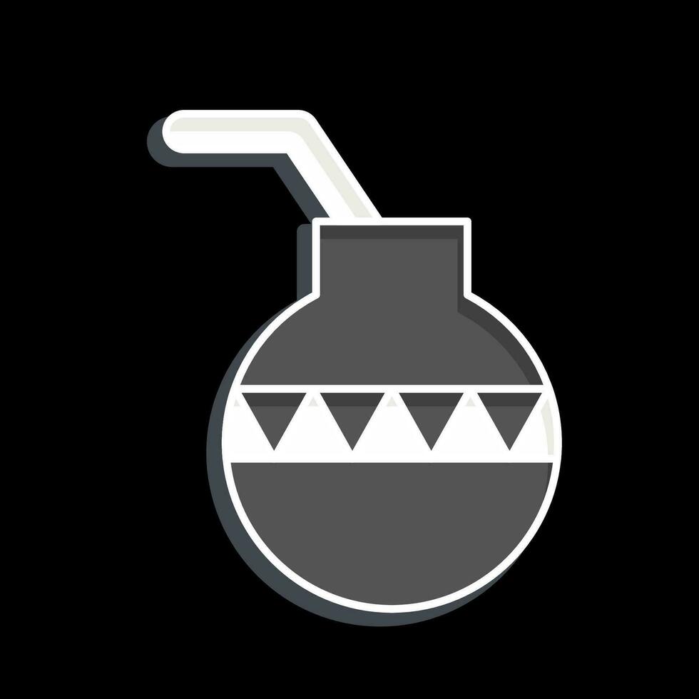 Icon Calabash. related to American Indigenous symbol. glossy style. simple design editable. simple illustration vector