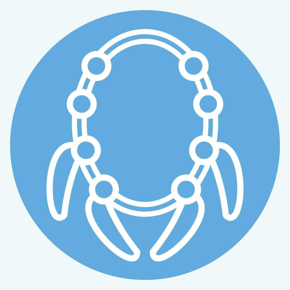 Icon Claw. related to American Indigenous symbol. blue eyes style. simple design editable. simple illustration vector