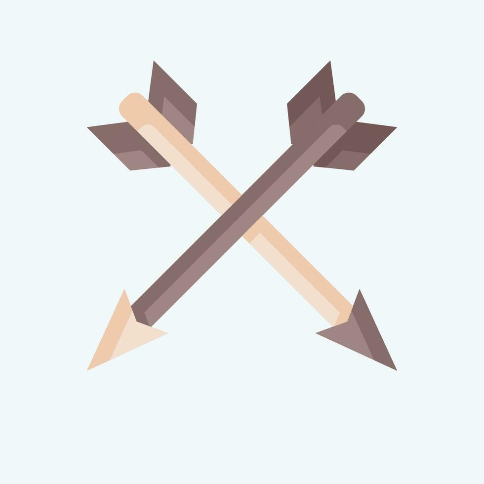 icono flecha. relacionado a americano indígena símbolo. plano estilo. sencillo diseño editable. sencillo ilustración vector