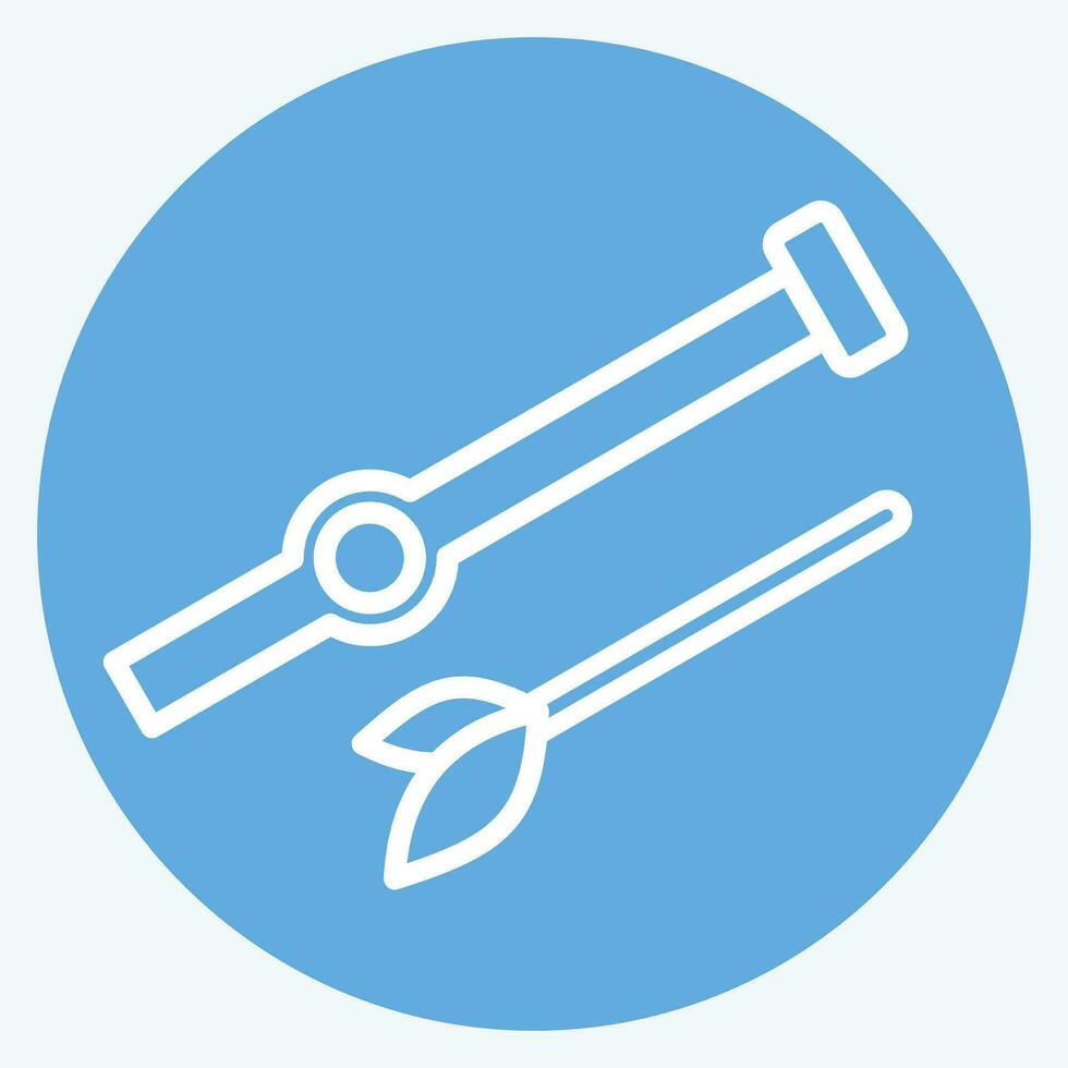Icon Blowgun. related to American Indigenous symbol. blue eyes style. simple design editable. simple illustration vector