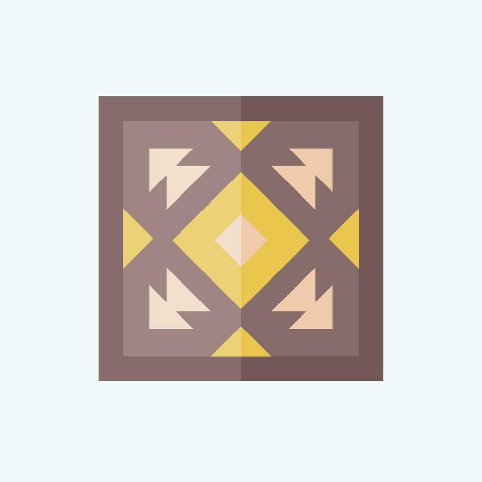 Icon Carpet. related to American Indigenous symbol. flat style. simple design editable. simple illustration vector