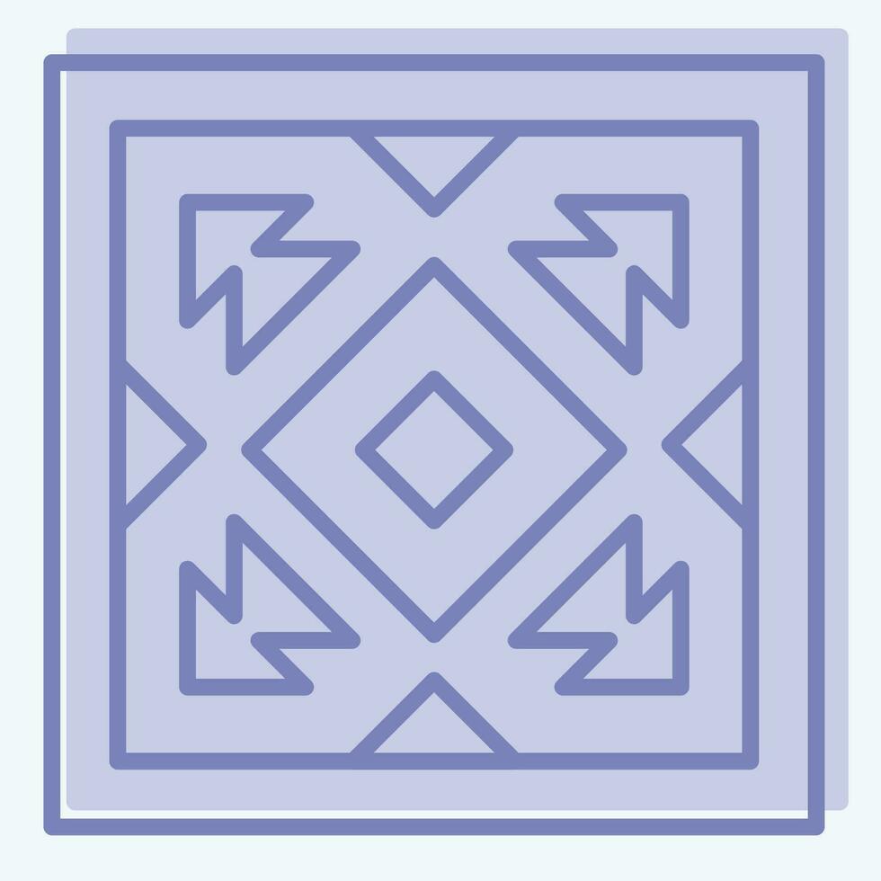 Icon Carpet. related to American Indigenous symbol. two tone style. simple design editable. simple illustration vector