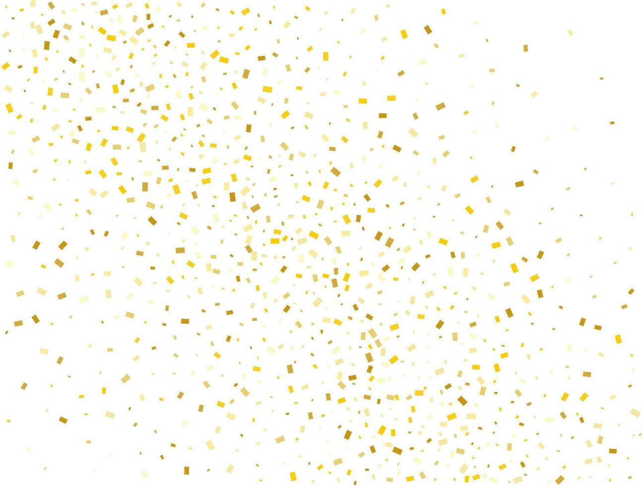 Birthday Golden Rectangles Confetti Background. Vector illustration