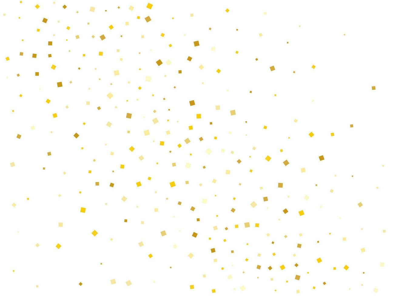 Light Golden Squares. Confetti celebration, Falling golden abstract decoration for party. Vector illustration