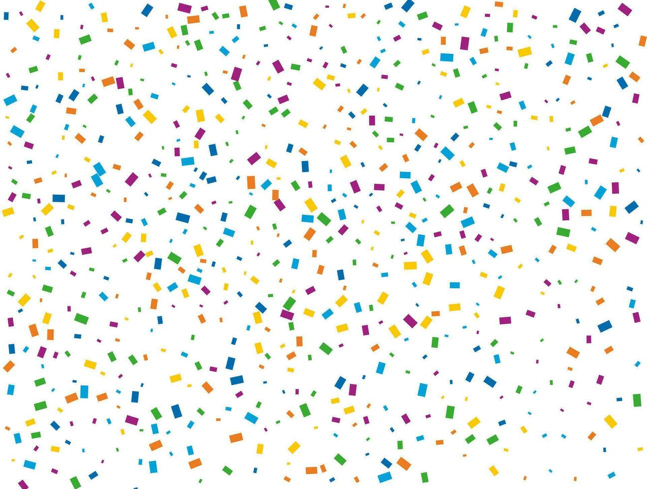 Birthday Rectangular Confetti. Light Rainbow glitter confetti background. Colored festive texture. vector