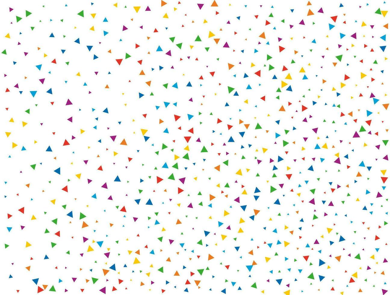 Triangular Rainbow  Confetti. Rainbow glitter confetti background. Vector illustration.