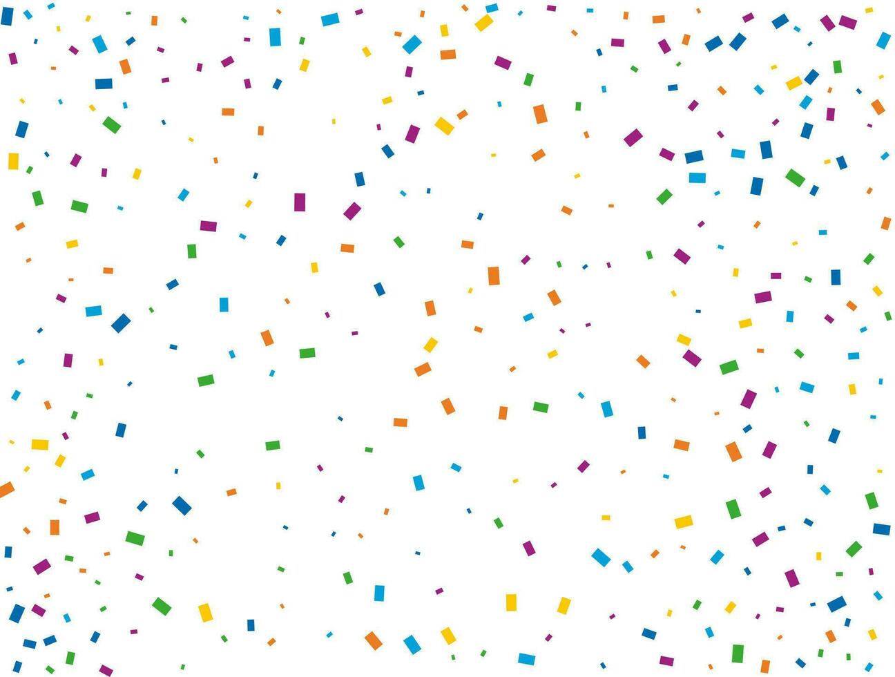 Birthday Rectangular Confetti. Light Rainbow glitter confetti background. Colored festive texture. vector