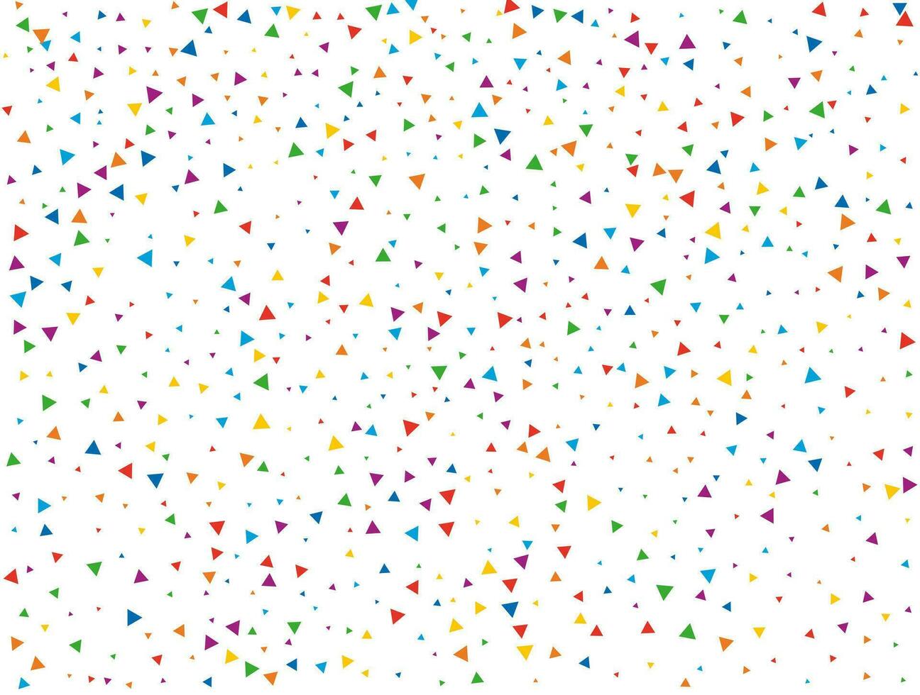 Triangular Rainbow  Confetti. Rainbow glitter confetti background. Vector illustration.
