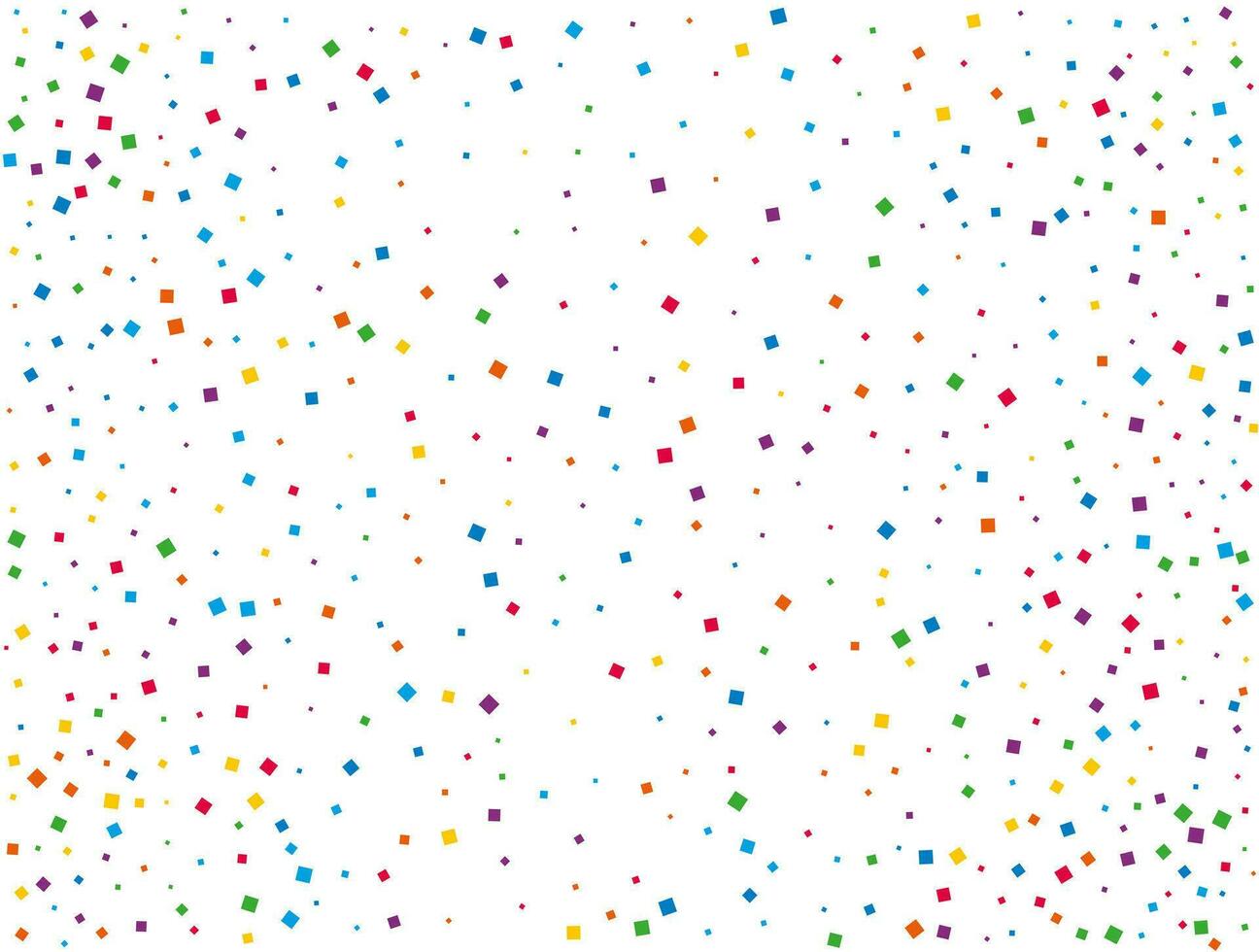 Rainbow Squares Confetti. Confetti celebration, Falling rainbow abstract decoration for party, birthday celebrate, anniversary or event, festive. Festival decor. Vector illustration.