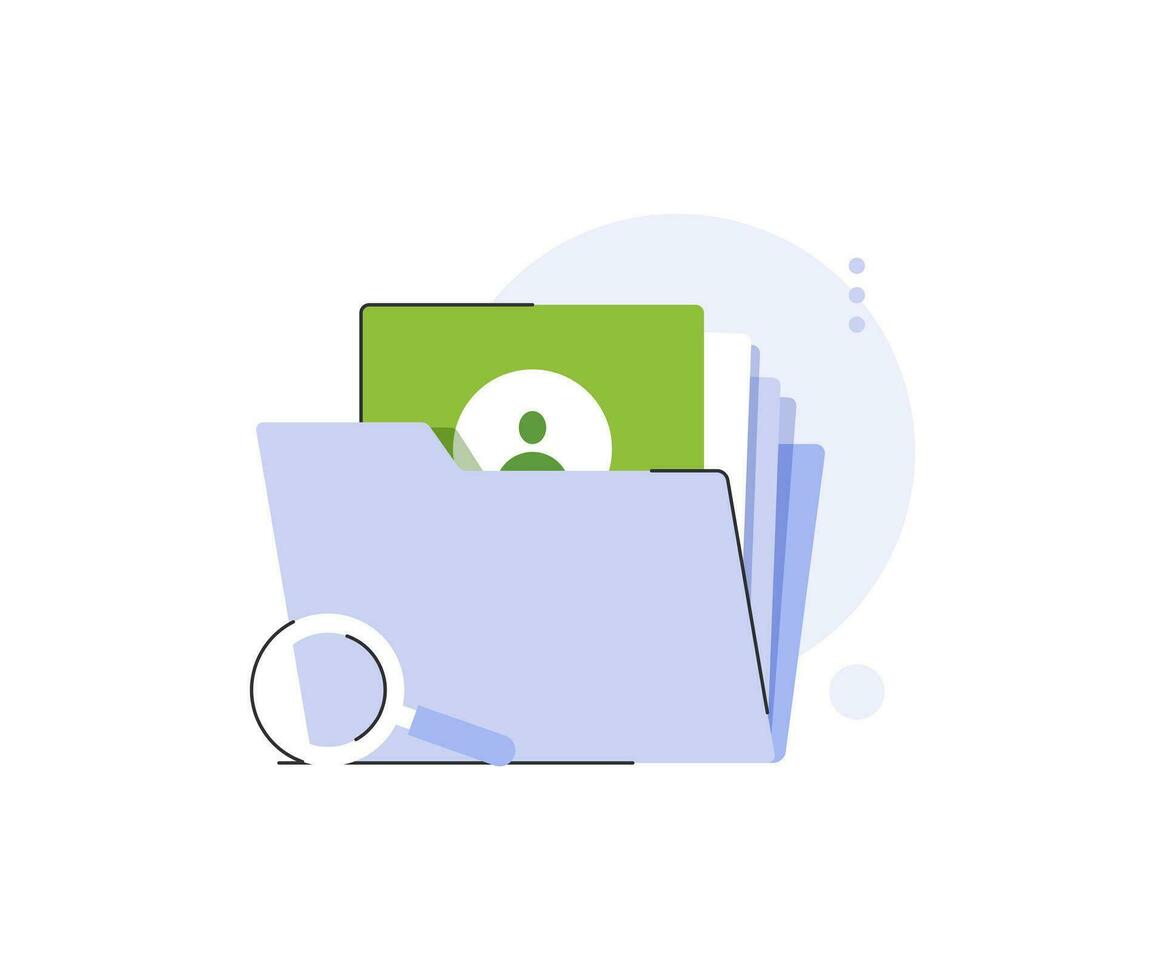 personal document data file,Personal info data icon vector illustration isolated, flat cartoon style of user or profile