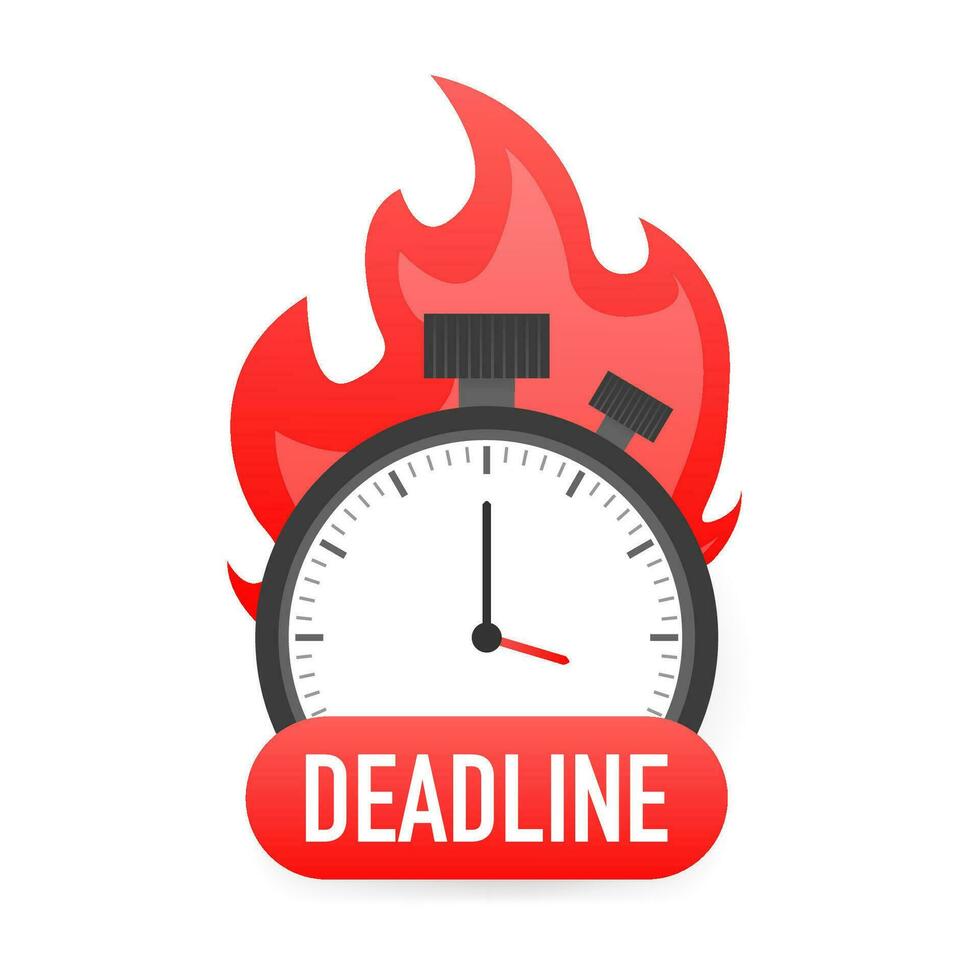 Deadline icon. Time management business concept. Clock icon. vector