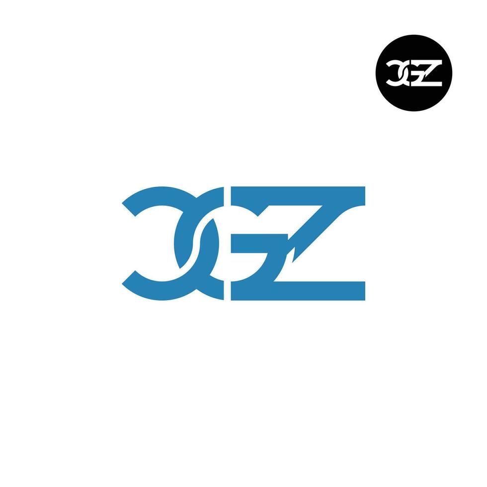 letra cgz monograma logo diseño vector