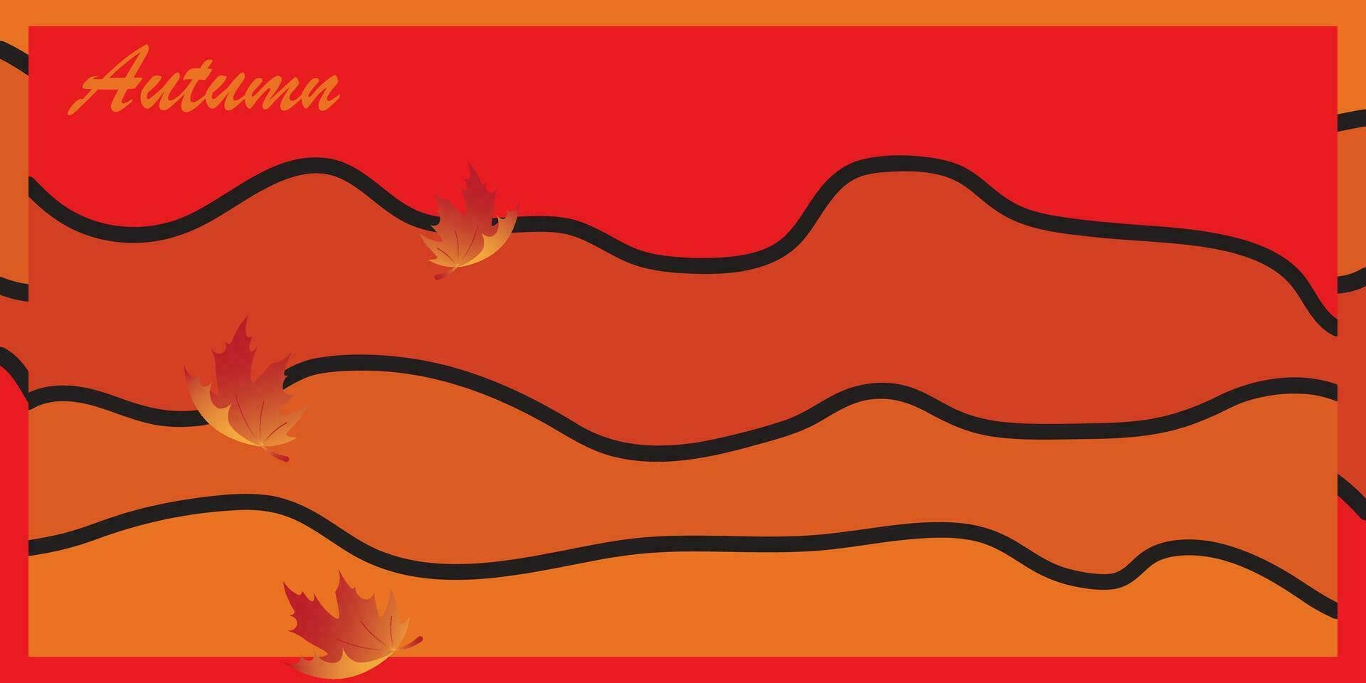 Background design with autumn theme vector