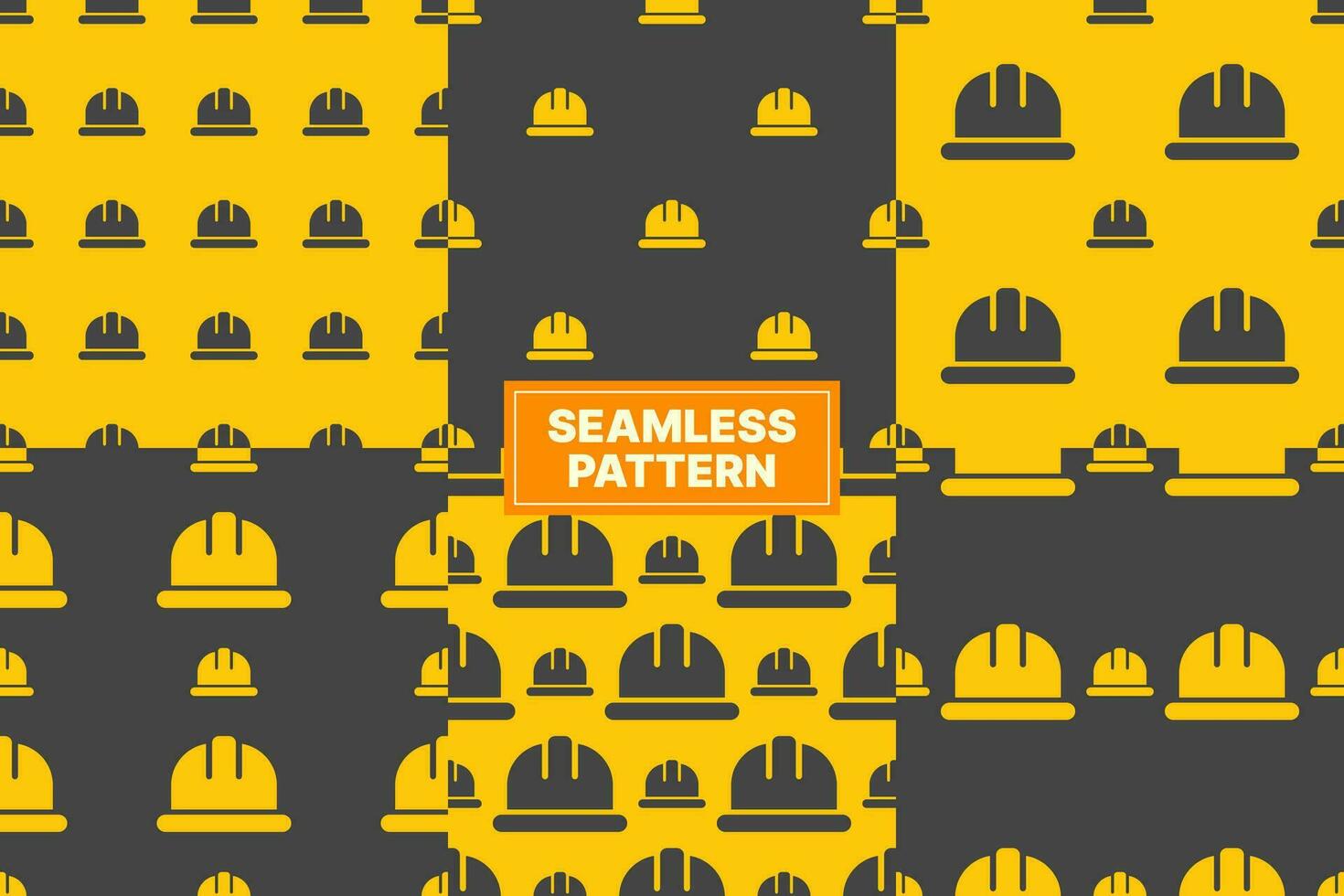 vector hard hat element seamless pattern collection