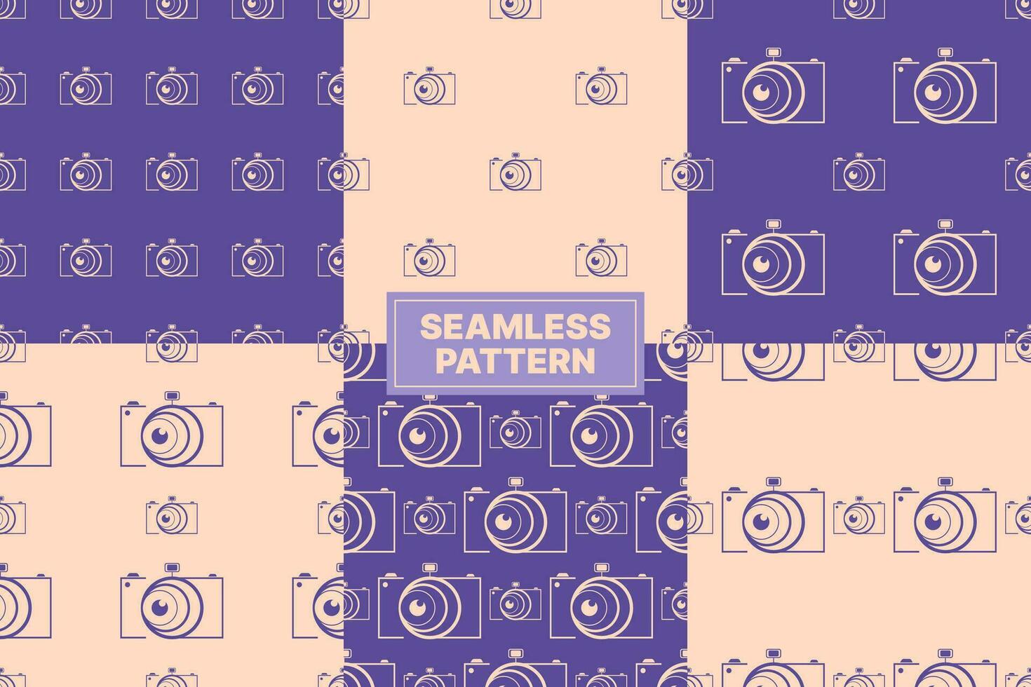 vector camera element seamless pattern collection