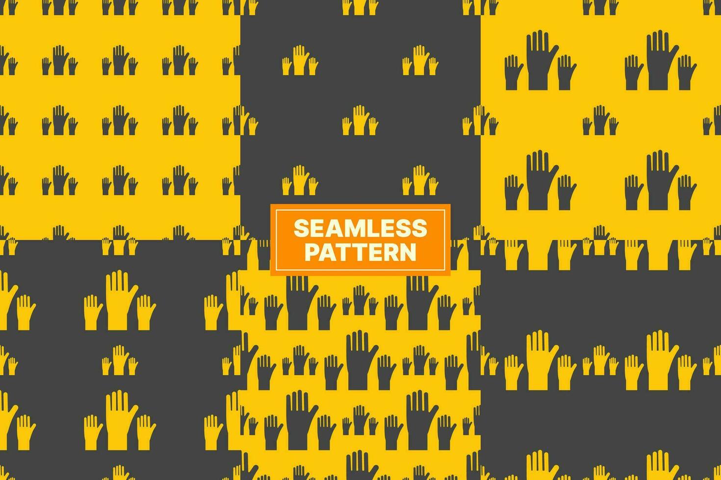 vector hands element seamless pattern collection
