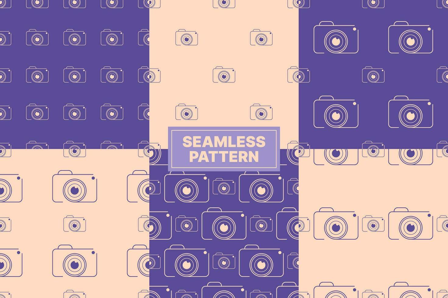 vector camera element seamless pattern collection