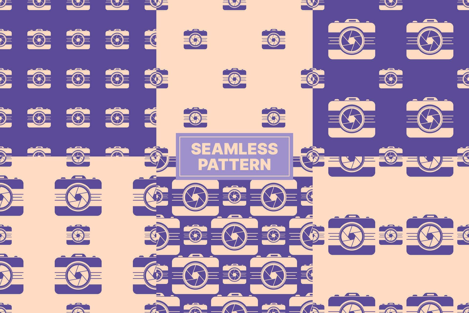 Video Elements Pattern vector camera element seamless pattern collection 27621162 Vector Art ...