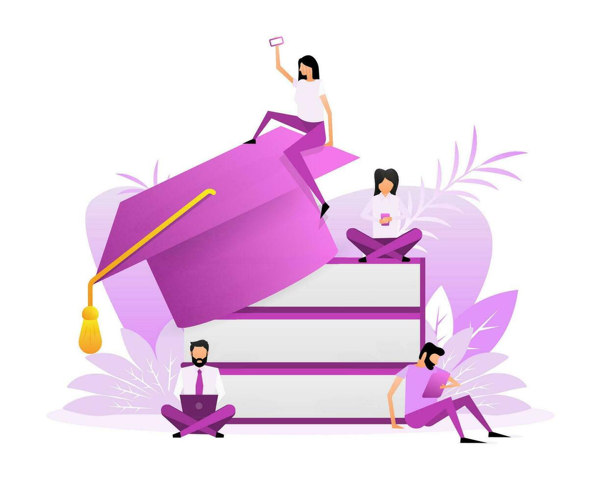 Education people, great design for any purposes. Flat design vector