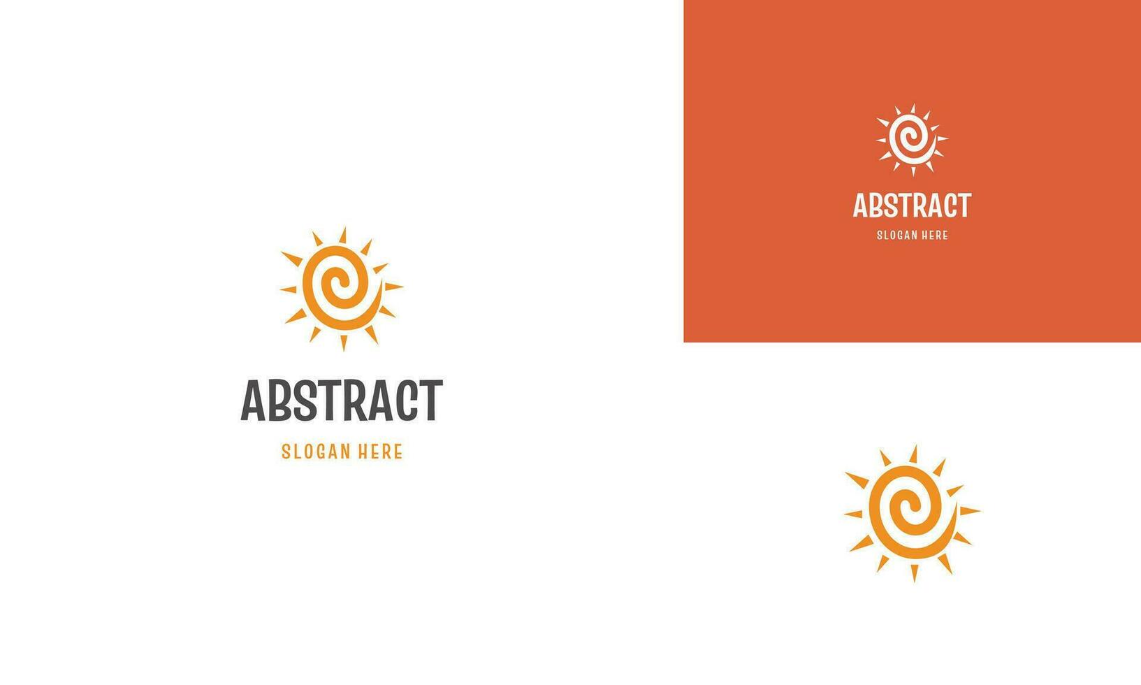 spiral abstract sun logo icon template vector