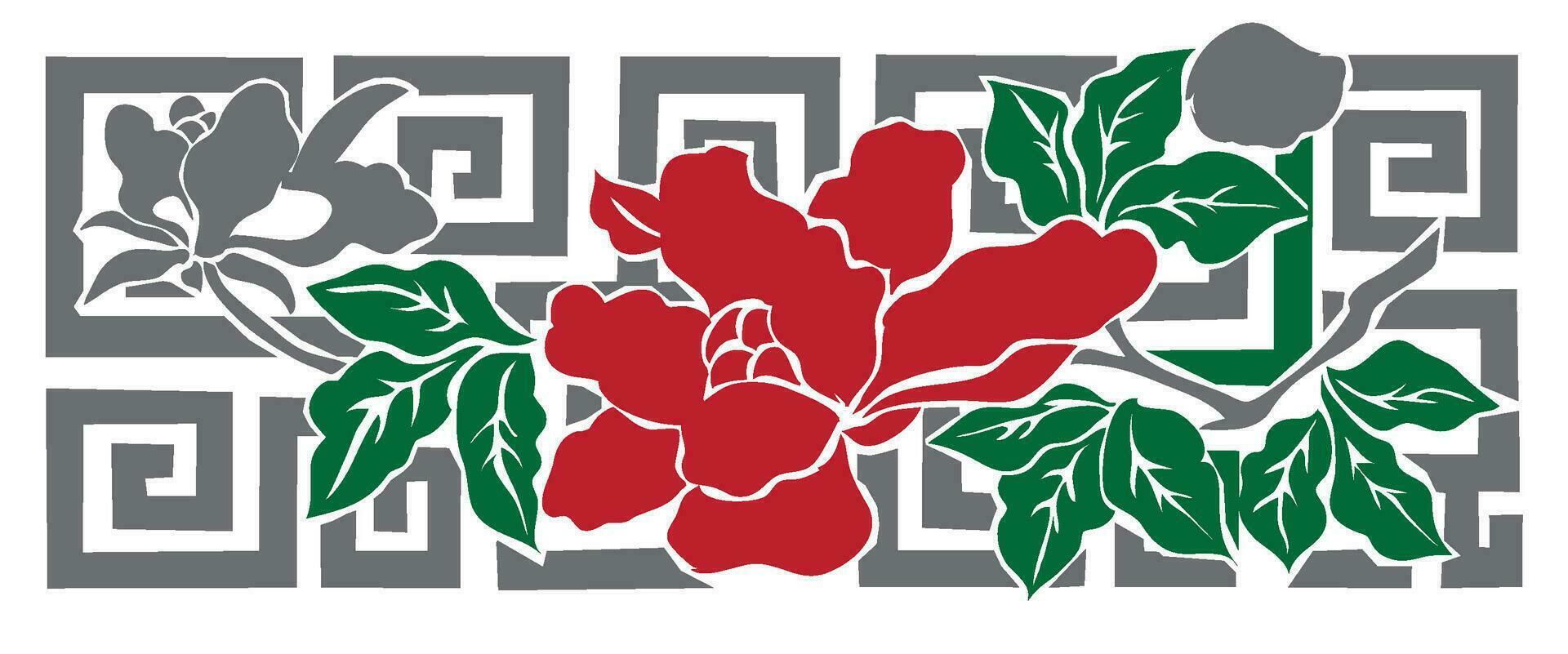 floral vector pattern , leaf and flowers for cut out and embroidery