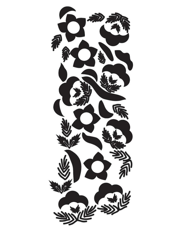 Vines Flower Abstract Design Vector pattern