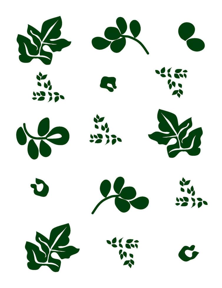 floral vines and leaves pattern for embroidery or cut out vector