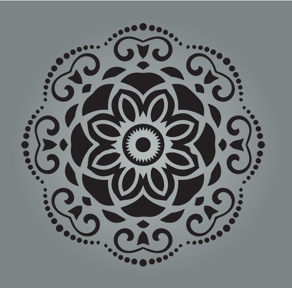 wall art demask circle arcane design best pattern vector