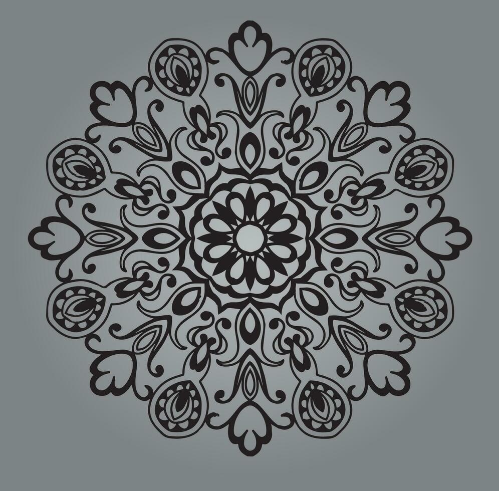 Vintage circle old design for decor or embroidery vector