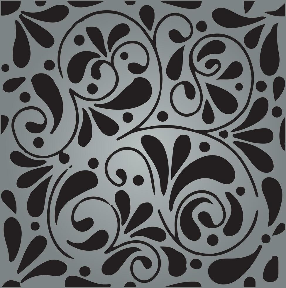 Blacka and white vines pattern vector
