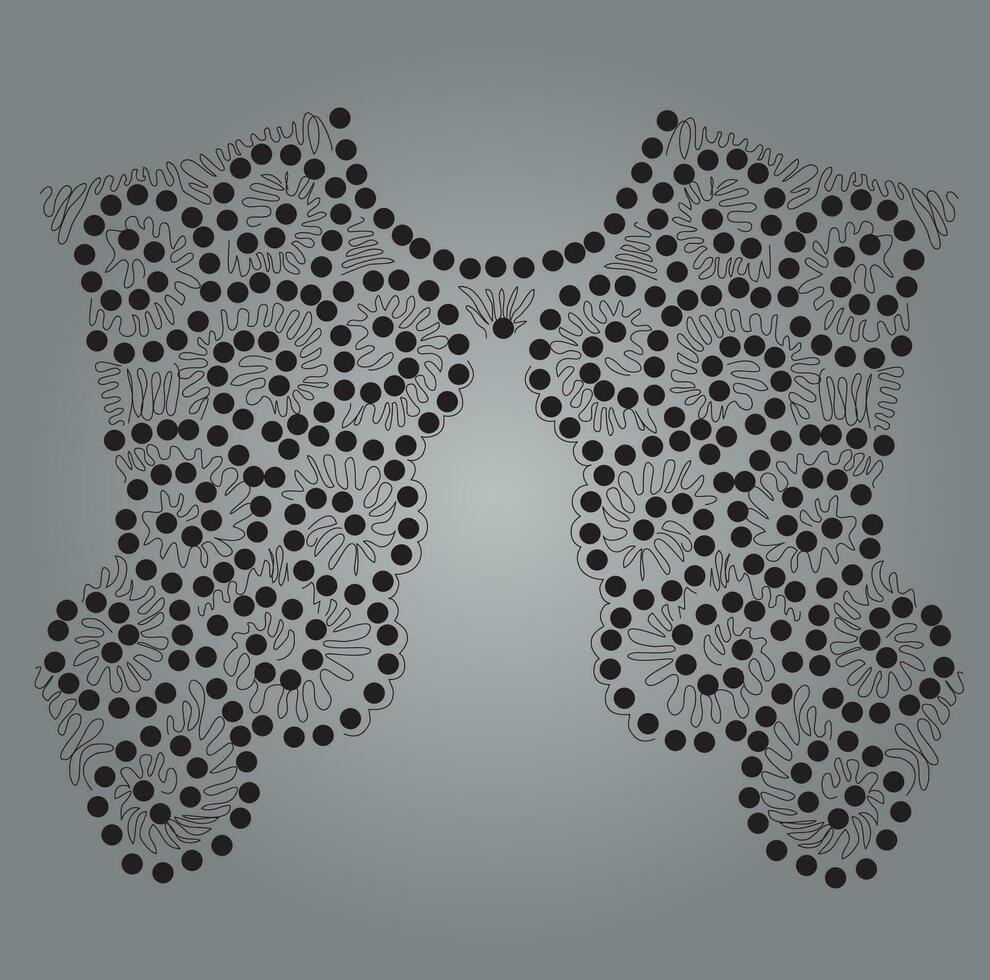 Vector Embroidery Pattern  natures design flowers and vines