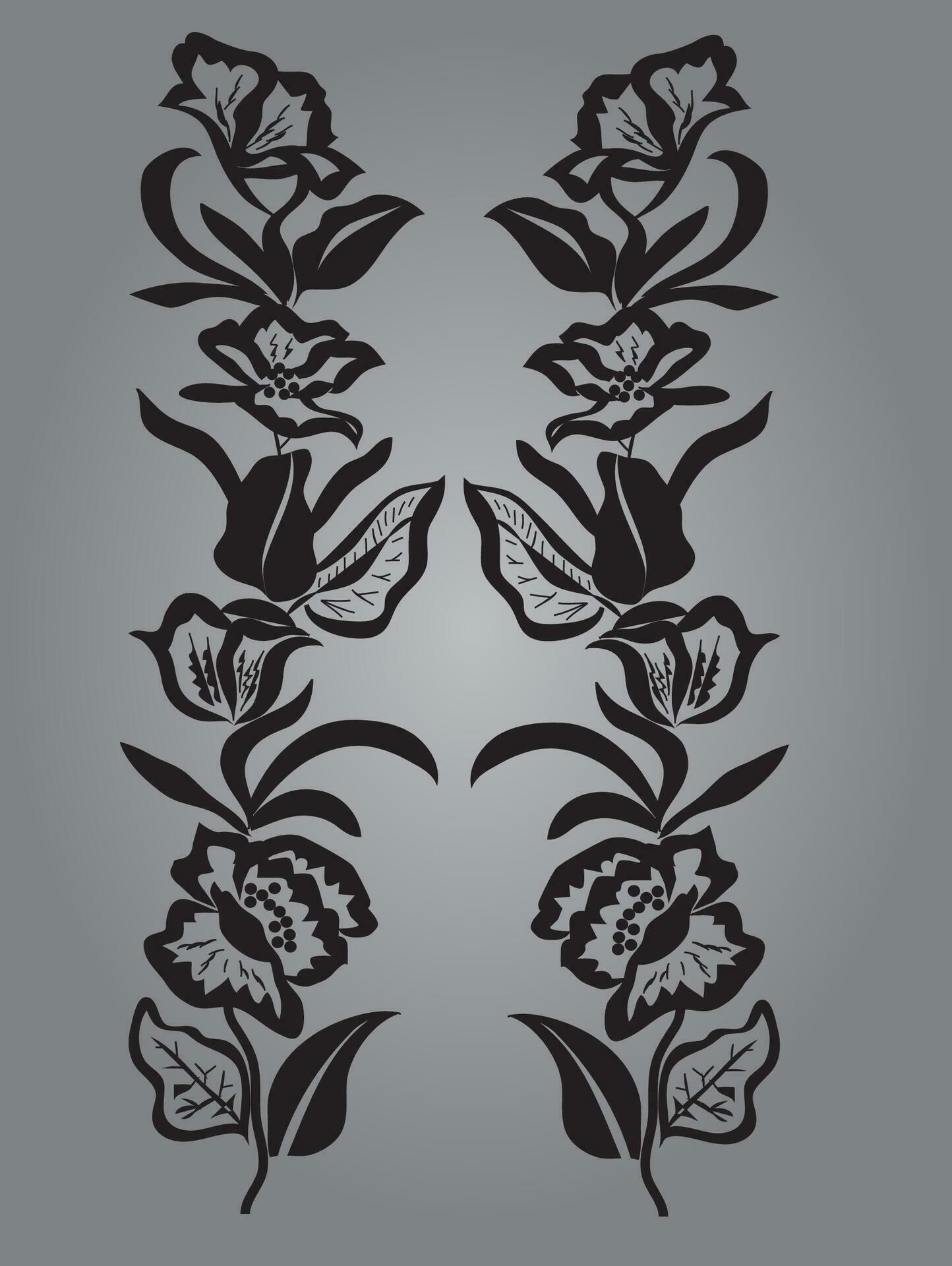 Floral Black and White Vector Pattern 27621428 Vector Art at Vecteezy