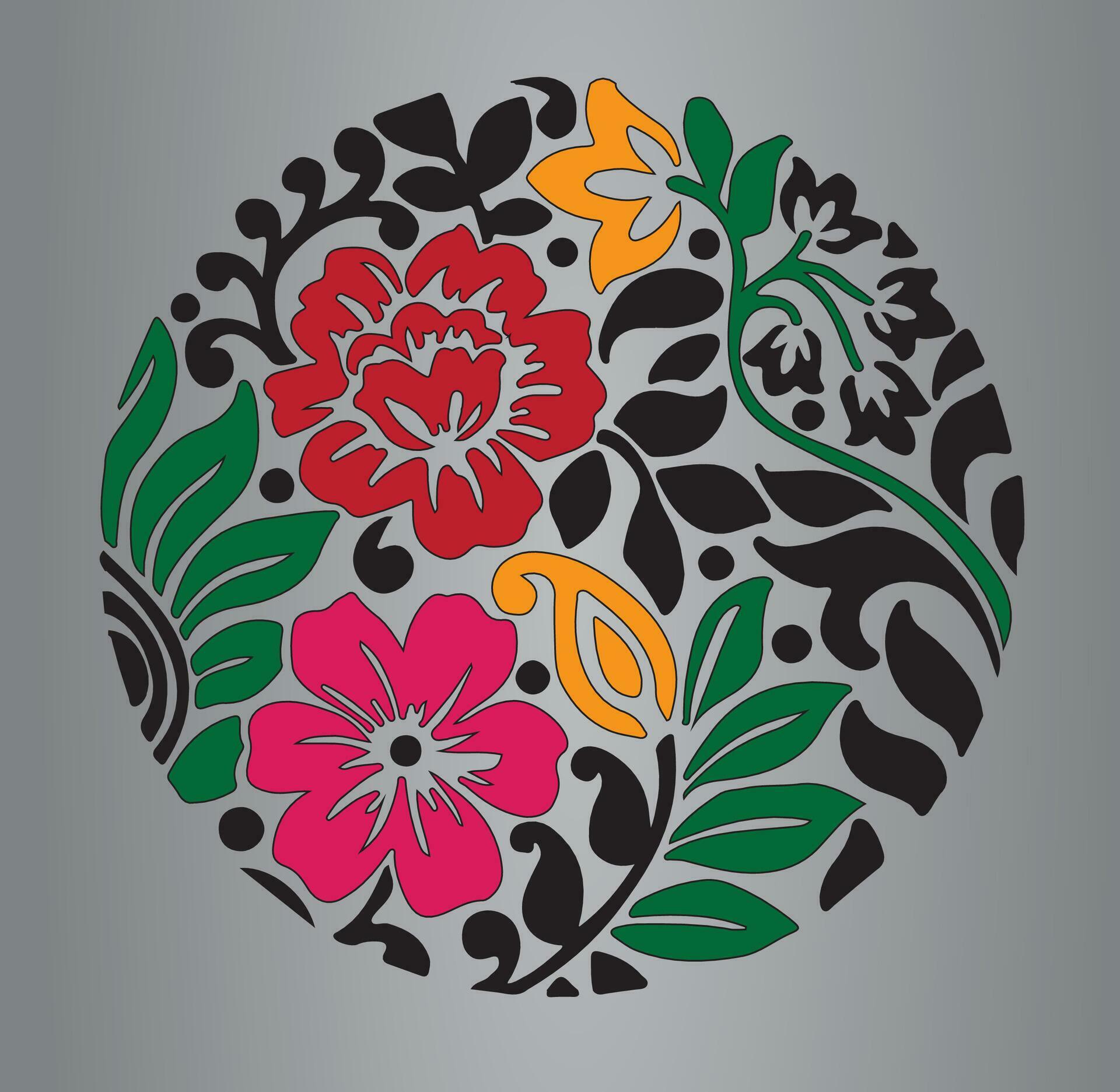 Floral Black and White Vector Pattern 27621448 Vector Art at Vecteezy
