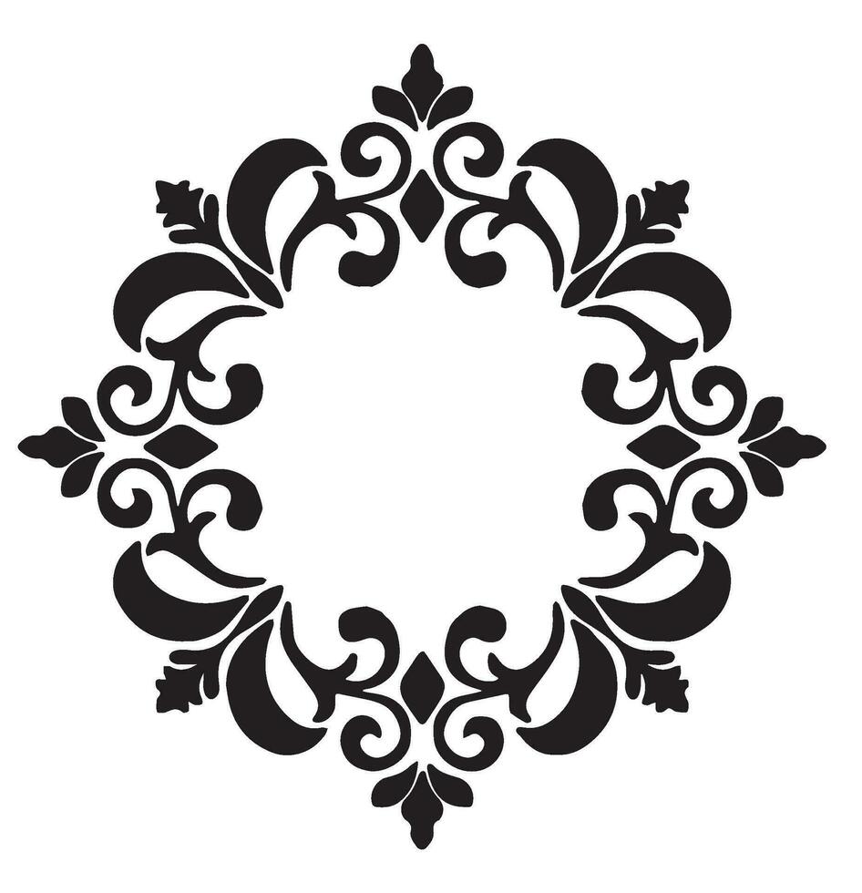 Circle Vines and Floral House Design and Vinyl Cut out vector