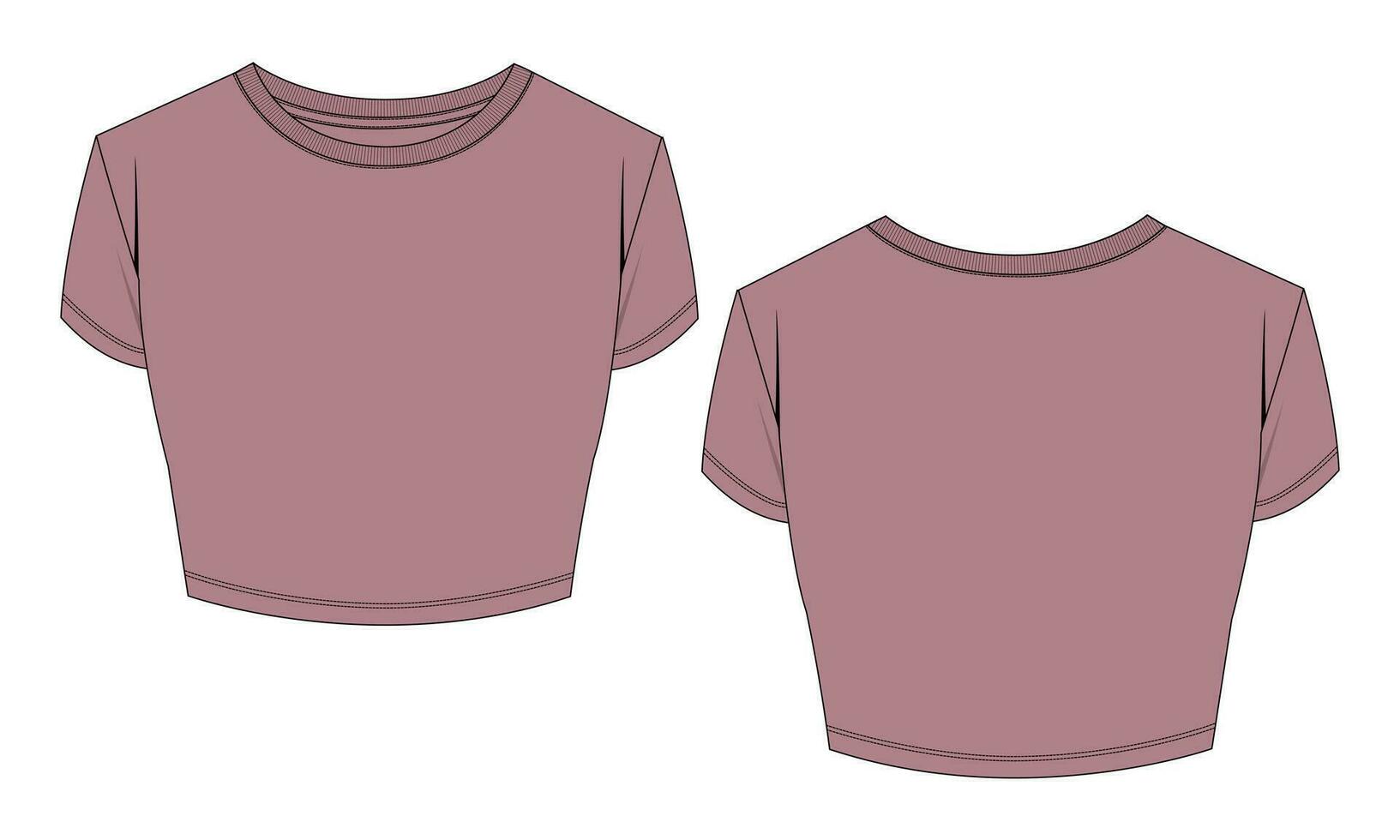 T shirt tops blouse vector illustration template for ladies